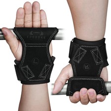 Lifting Wrist Straps for Weightlifting, Double Layer Leather for Weight Lifti...