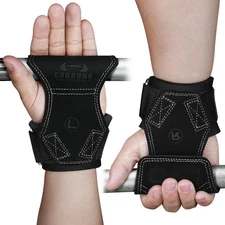 Lifting Wrist Straps for Weightlifting, Double Layer Leather for Weight Lifti...