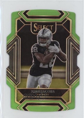 2021 Panini Select Club Level Neon Green Prizm Die-Cut 249/349 Josh Jacobs 0dq7