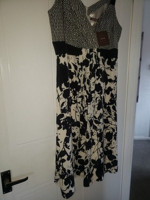 special occasion dress size 18 new black and cream