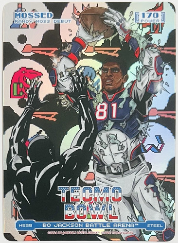 2026 Bo Jackson Battle Arena Tecmo Bowl Mossed Randy Moss Helmets Battlefoil SSP