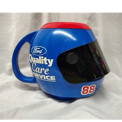 Ford NASCAR 2000 Figural Racing Helmet Mug Blue Red Black Plastic