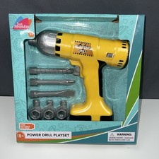 Toy Box 10-Piece Power Drill Playset   Kids Pretend Construction Tool Set