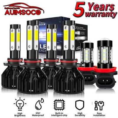 LED Headlight Bulbs For Mitsubishi Lancer 2008-2017 Sedan 4-Door Super Bright 6x