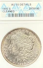 1893 $1 MORGAN SILVER DOLLAR ANACS AU 55 DETAILS NO RESERVE