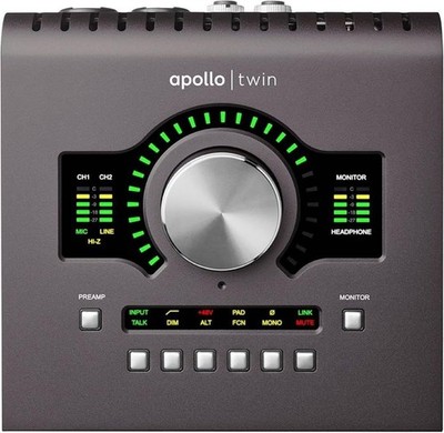 Universal Audio Apollo Twin MKII SOLO Thunderbolt Audio Interface UAD-2 Used