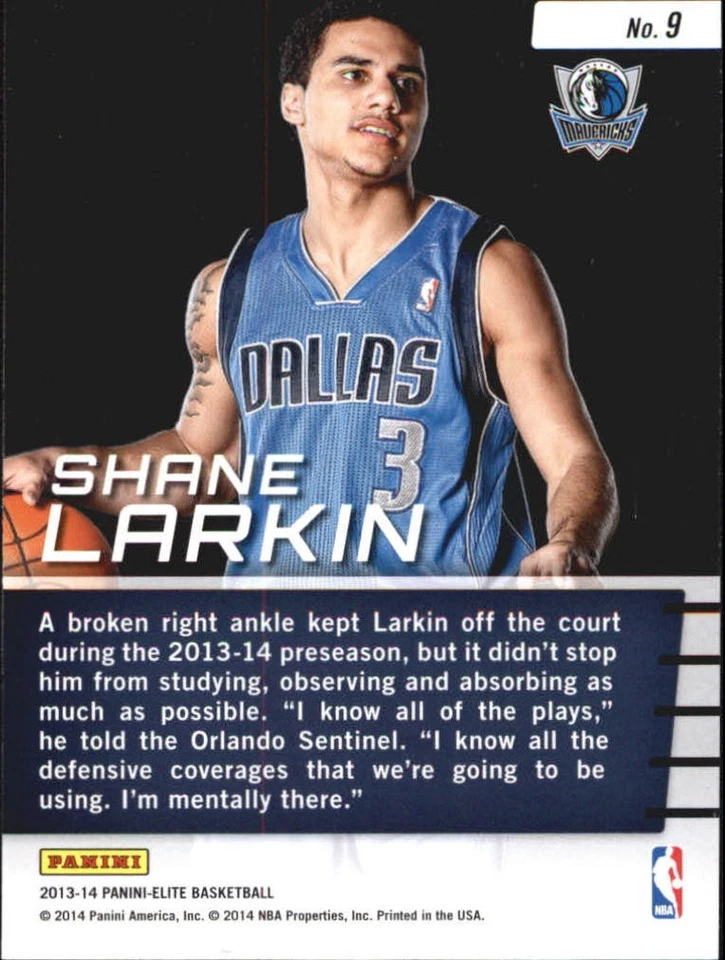 2013-14 Elite Franchise Future #9 Shane Larkin - BSK - Image 2 of 2