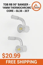 TOB RB 90° BANGER – 14MM THERMOCHROMIC CORE – GL38 – 2CT | Free Shipping