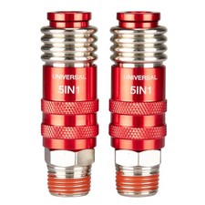 2 Pcs 5 In 1 Universal Quick Industrial Connect Coupler 1/2 NPT Fitting