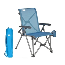 SUNNYFEEL Ergonomic High Back Camp Chair - 500lbs Heavy Duty Folding Chair, U...
