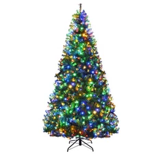 8Ft Pre-Lit Artificial Christmas Tree Premium Hinged w/ 750 LED Lights Indoor
