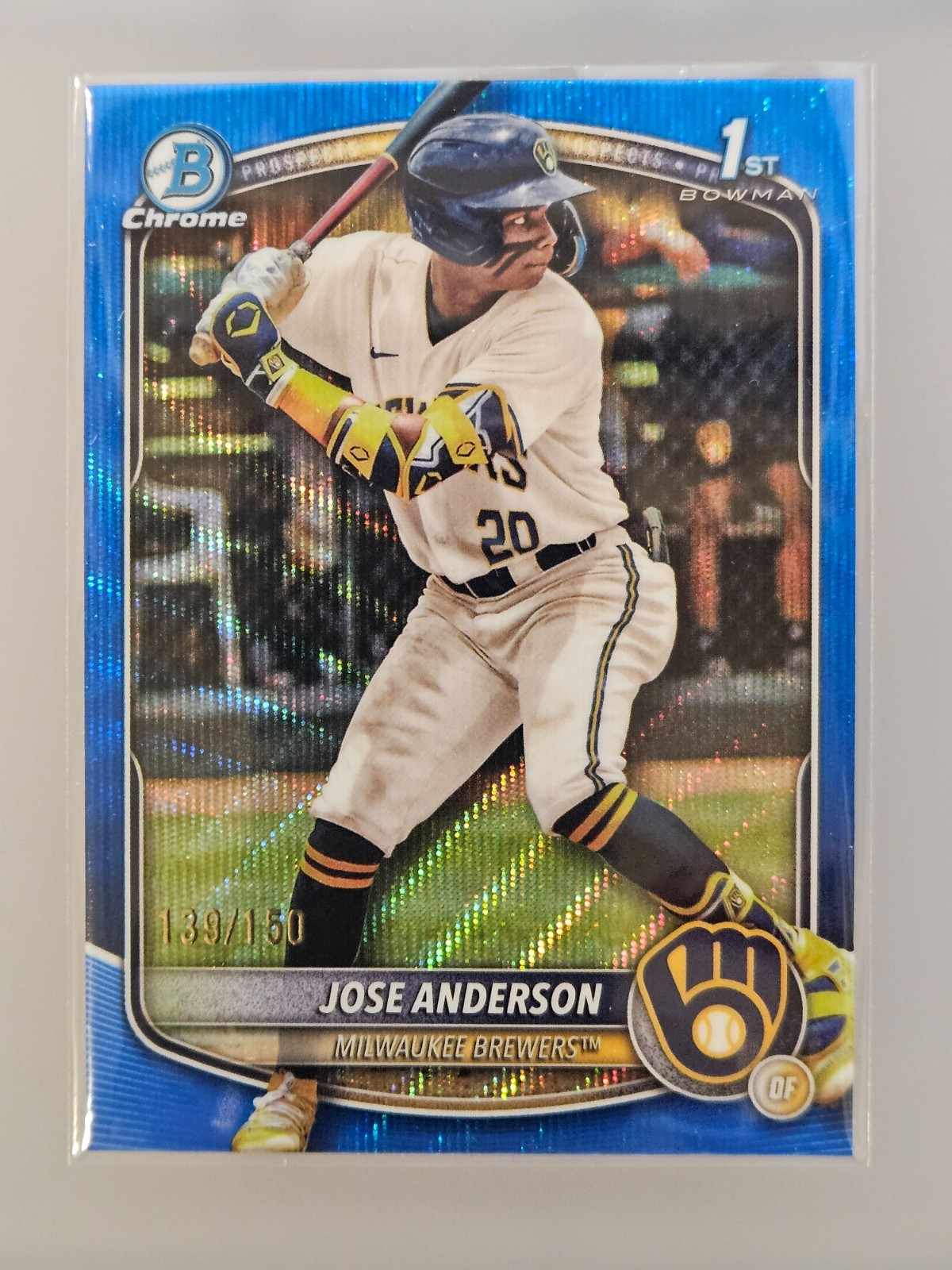 JOSE ANDERSON 2025 BOWMAN CHROME 1ST BLUE WAVE REFRACTOR /150