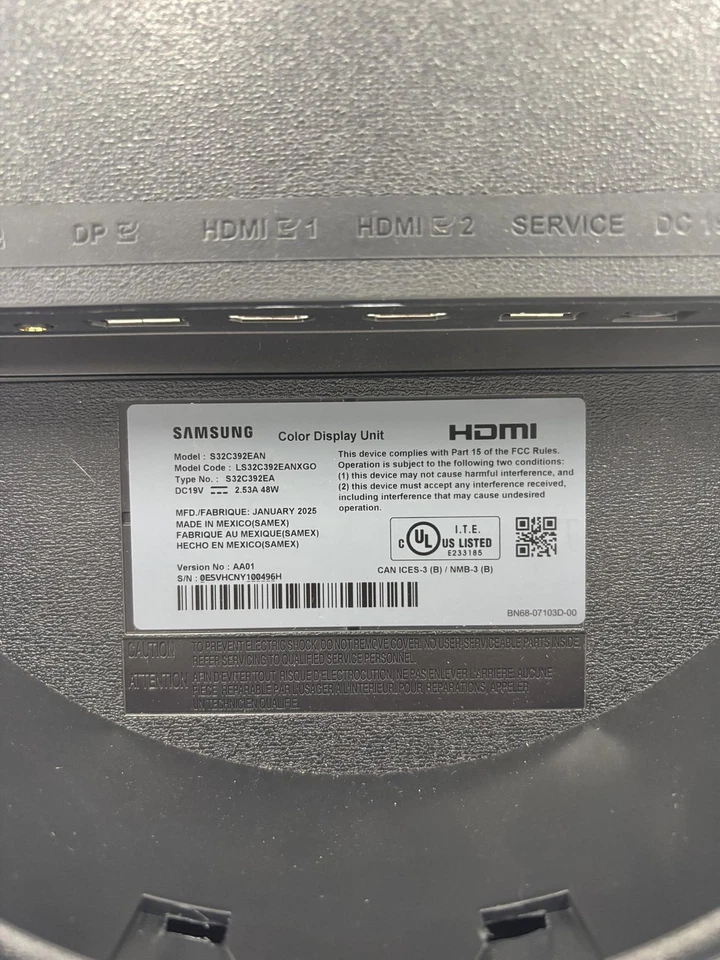 Samsung 32-Inch S39C Series FHD Curved Gaming Monitor (LCD Damage) - Image 4 of 4