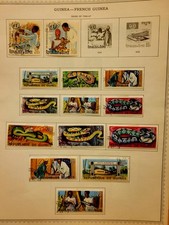 Lots Stamps GUINEA ECUATORIAL FRANCE REPÚBLIQUE ON PAGES COLLECTION 1966-67