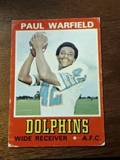 Paul Warfield #261 Wonder Bread All-star Series 1974 Miami Dolphins  Vintage NFL