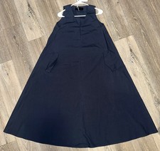 Roucha Danke Dress Midnight Maxi Minimalist Contemporary Modern Sleeveless Vneck