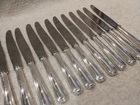 Vintage 1970 silver-plated 12 dinner knives Christofle America 24,5cm
