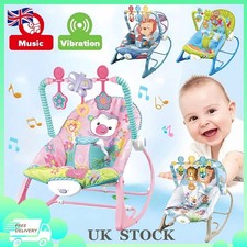 Baby Electric Rocker Swing Chair Infant Vibration Musical Bouncer Cradle Seat UK