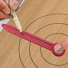 Precision Woodworking Scribe Tool - Circular Layout Gauge & Carpenter Ruler