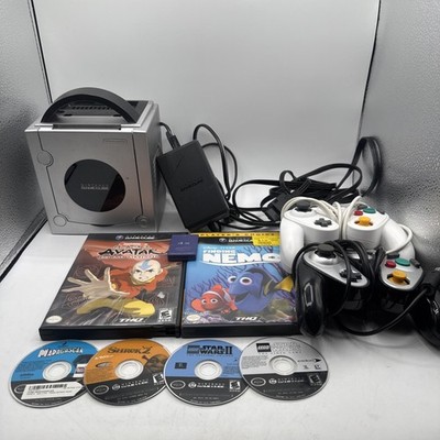 Nintendo GameCube Platinum Console W/ Controllers, Cords, Memory Card & 6 Games