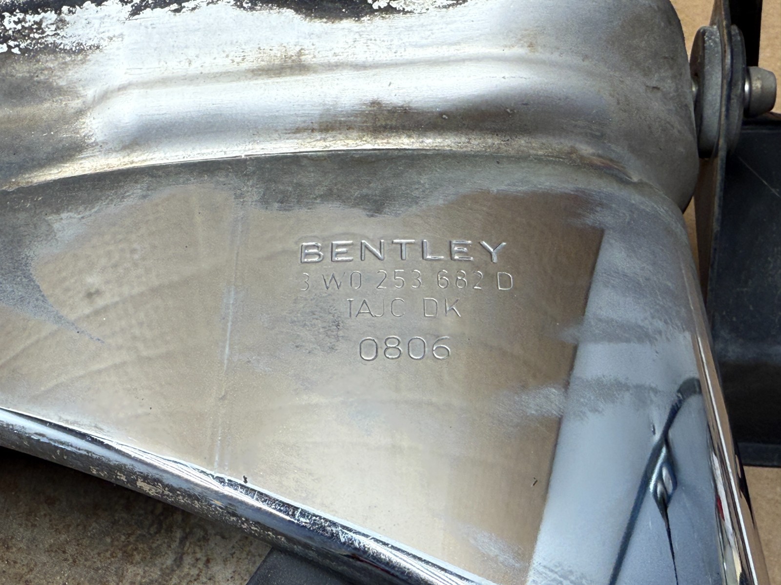 06-12 Bentley Continental Flying Spur Rear Right Exhaust Muffler Tip PO43 OEM