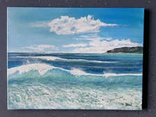 Acrylic painting on stretched canvas 18"x 24", original, landscape, home decor