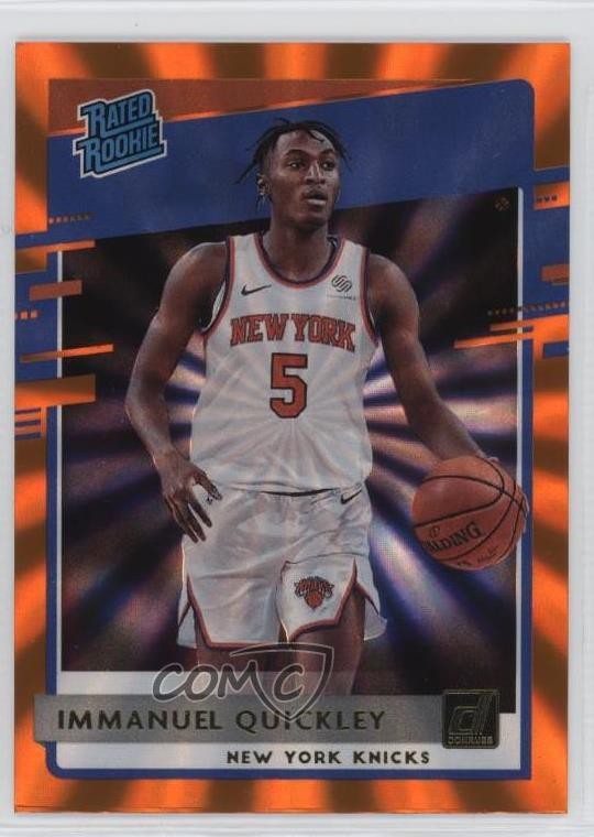 2020-21 Panini Donruss Rated Rookies Orange Laser Immanuel Quickley #213 0g90