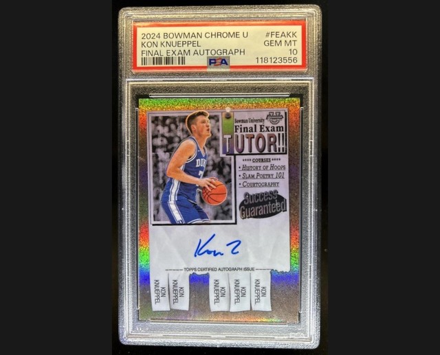 Kon Knueppel 2024 Bowman Bowman University Chrome Chrome Prospect Autographs