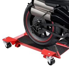 NEW Motorcycle Dolly Park N Move Park Center Stand with 360° Casters  500lbs Red