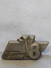 GM Flint Engine Plant V8 Lapel Pin Badge Black Metal Automotive Hat Pin