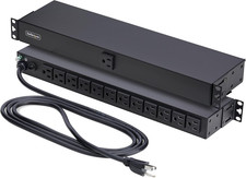 Startech 13-Outlet Rackmount PDU, 1U Server Power Strip, 1X Front and 12X Rear P