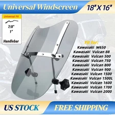 Universal 18''X16'' Handlebar Fit Windscreen for Kawasaki Vulcan 2000/1700/750