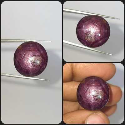 Natural 42.90 Ct Star Ruby Red Oval untreated Cabochon Loose Gemstone