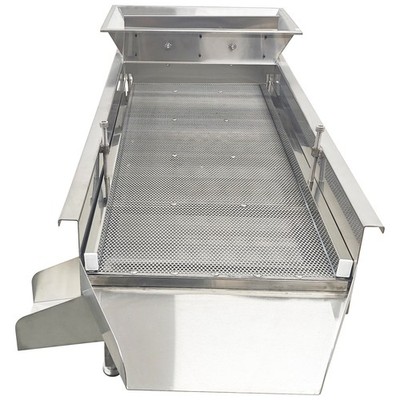 Stainless Steel Linear Vibrating Screen Sifter 4mm Screen Electric Shaker 120W*2