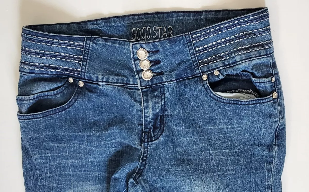 Pantalon Jeans De Moda Para Mujer Cintura Alta Levanta Cola Vaquero botonnes