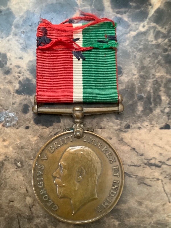 Great Britain/England GeorgeV Mercantile Marine War Medal-Bronze Medal-named