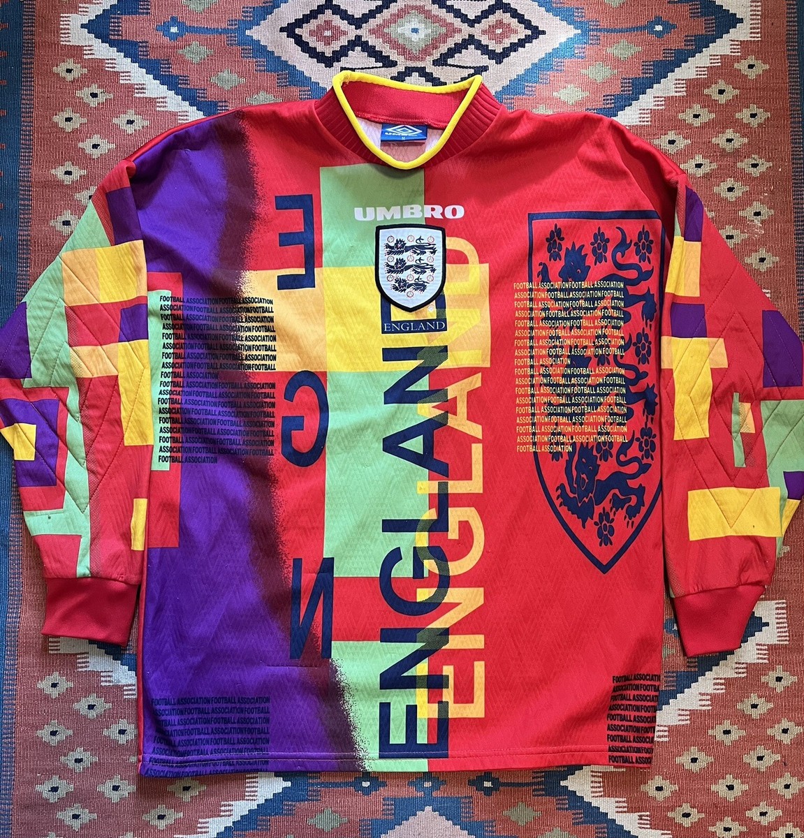 Vintage England 95 96 goalkeeper umbro football shirt soccer Vintage England 95 96 goalkeeper umbro football shirt soccer