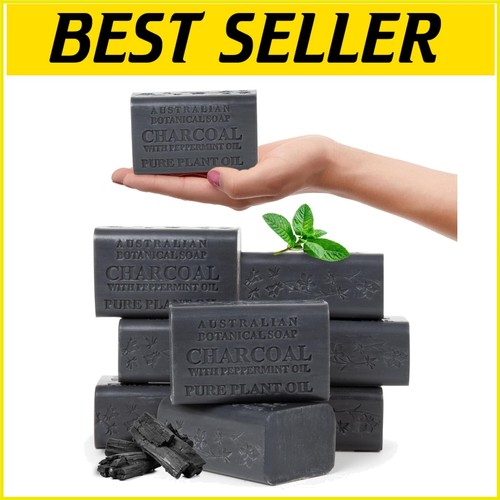 Gentle Exfoliating African Black Soap & Shea Butter - 8 Bars for All Skin Types