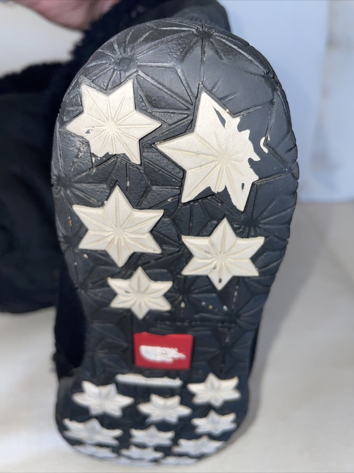 NORTH FACE BLACK NYLON RUBBER FUR ACCENT WATERPROOF WOMEN Snow BOOTS 8M RARE P9 image 10