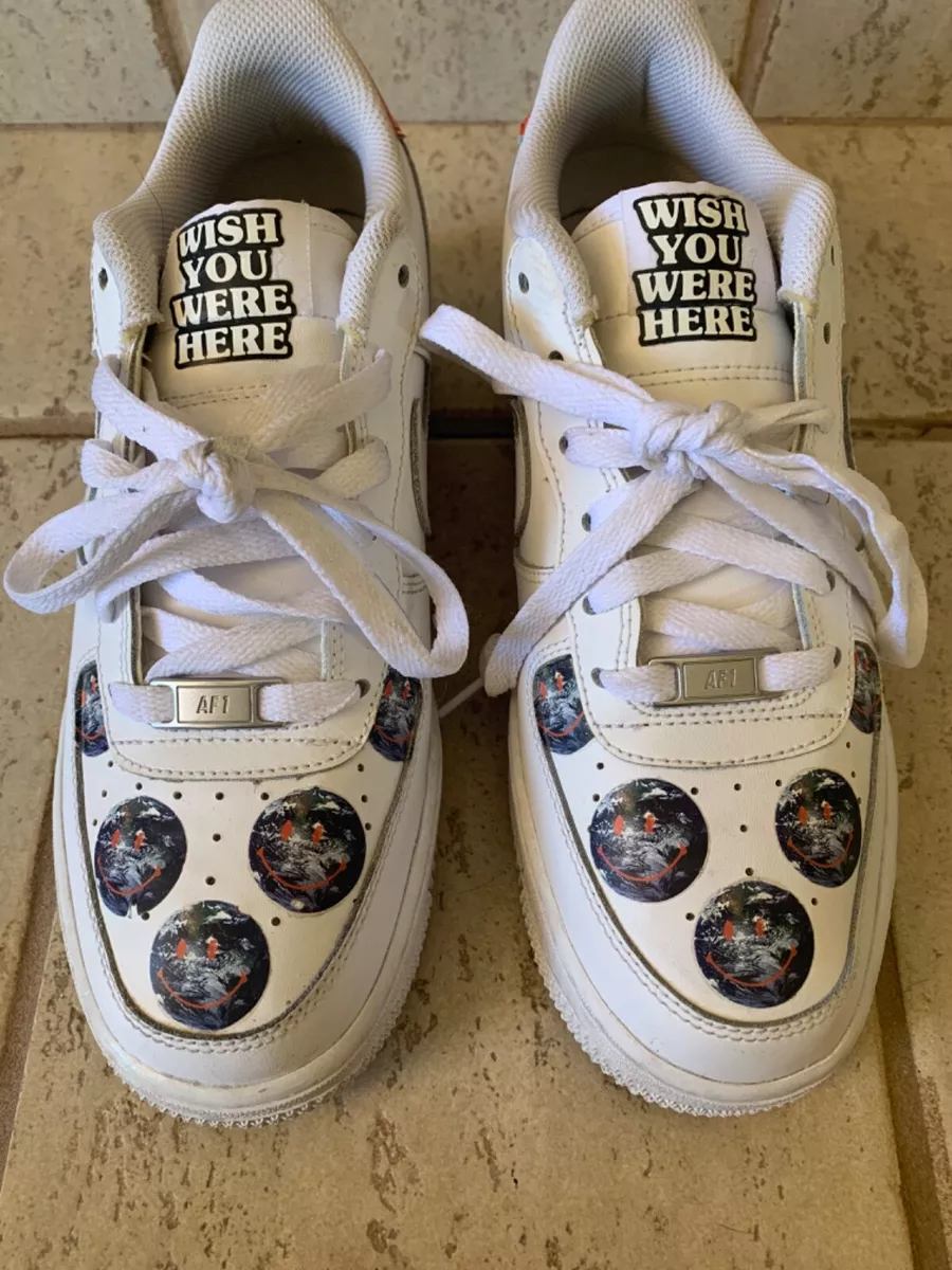 Travis Scott Air Force 1 Lows Astroworld White Nike Shoes Custom 7 Men 8.5  Women