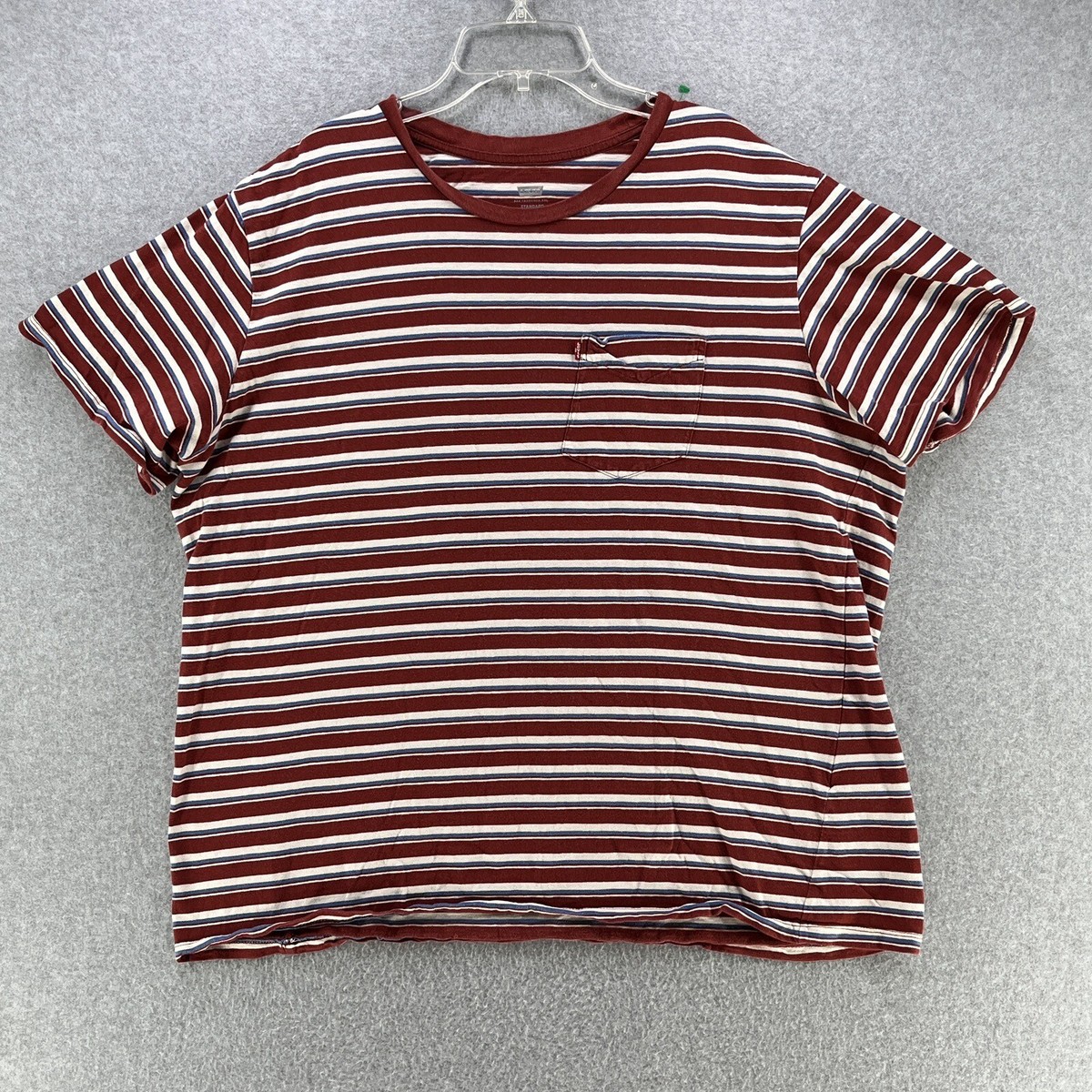 Levis Mens T Shirt XL X-Large Short Sleeve Striped Standard Fit