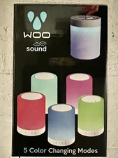 WOO~Wireless Bluetooth Speaker~LED~Touch Night Light~Table Lamp~USB~Rechargeable