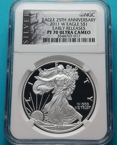2011 W American Silver Eagle  PF 70 UC Early Releases Silver Liberty Label
