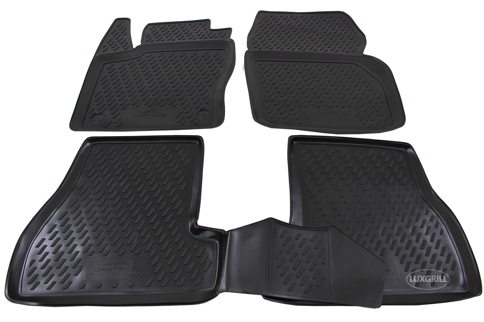 Tapis caoutchouc Ford Focus 2010-2018 imperméable avec bac de rétention 3D noir