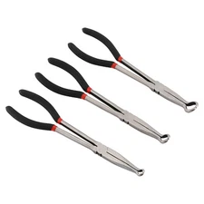 3Pcs 11" Hose Gripper Plier Set Black&Red 5/16-Inch,1/2-Inch,3/4-Inch Dia