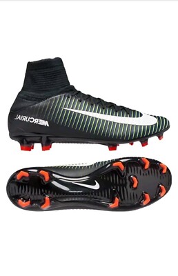 Nike Men Mercurial Veloce III DF FG Black Electric Green SIZE 12  831961-013