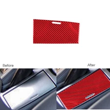 Red Carbon Fiber Center Console Water Cup Holder Panel Cover For Acura TSX 03-08