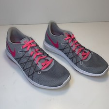 Nike Flex Fury 2 82027-002 Girls 7Y Wmn 8.5 Gray/Pink Running Shoes Sneakers