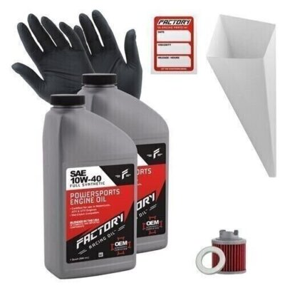 #ad Factory Racing Parts 10W40 2Qt Oil Change Kit Fits Honda ATC125M TRX125A $26.99