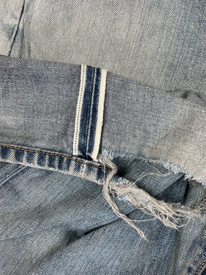 Pantalones de mezclilla Lee Rider vintage con hebilla y ribete trasero para hombre se adapta a 30x30 aplastados destruidos Foto 4 de 4